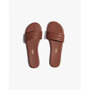 Tkees Women’s Size 8 Serena Slide Sandal Brown Ganache Color